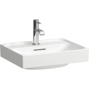 Fontein 45x35 cm, met overloop, kraangat, wit