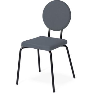 Puik Design- Option - Eetkamerstoel - Donkergrijs - Square seat/Round backrest