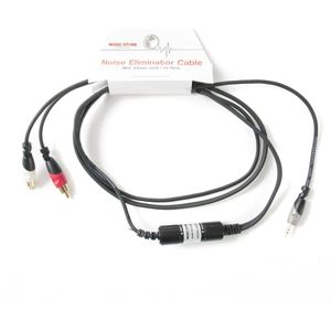 MUSIC STORE Noise Elimiator Audiokabel 2m Klinke male 3,5mm stereo / 2x Cinch mono - Audiokabel