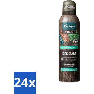 Kneipp - Douchefoam - Ceder & Jojobaolie - Verzorgend - Vegan - 200 ml - Voordeelverpakking - 24 stuks