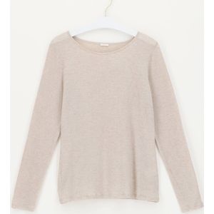 Oroblu Dames Perfect Line Cashmere T-Shirt Long Sleeve Beige L