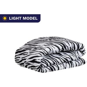 Zelesta Wonderbed Light Zebra Skin 240x200cm - Dekbed zonder overtrek - 30 dagen proefslapen - Wasbaar hoesloos dekbed - Bedrukt dekbed - Dekbed met print - Zomerdekbed