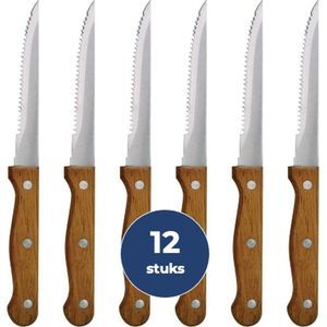 Steakmes, hout heft, 12 stuks