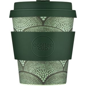 Ecoffee Cup Not that Juan PLA - Koffiebeker to Go 240 ml - Groen Siliconen