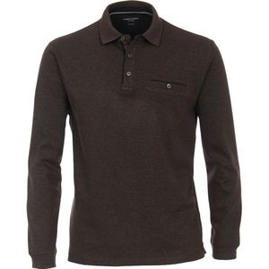 Casa Moda Polo LS Bruin - Maat XL - Heren - Longsleeve polo