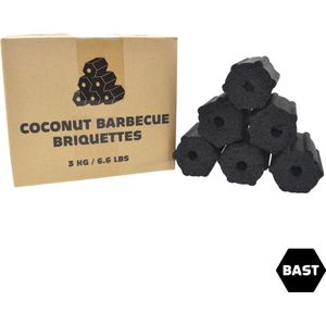 BAST Kokoskool tube briketten - 3 kg - alternatief voor houtskool