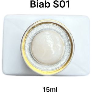 BIAB kleurnummer S01 flesje 15ml uitharden onder een uv lamp - BIAB nagels - Builder In A Bottle - BIAB gel - Builder gel - BIAB gelnagels - BIAB nagelversterker - Langhoudende BIAB gel - Sterke BIAB gel