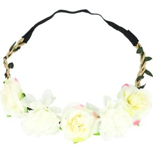 Haarband Bloemen Duo Wit Hoofdband Bloem Hair Flower