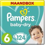 Pampers Baby-Dry Luiers - Maat 6 (13+ kg) - 124 stuks - Maandbox