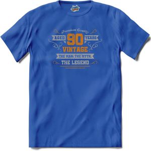 90 Jaar vintage legend - Verjaardag cadeau - Kado tip - T-Shirt - Meisjes - Royal Blue - Maat 12 jaar
