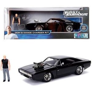 Jada Fast And Furious Dom En Dodge Charger R/t Metalen Autofiguur Zwart