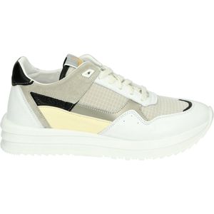 Giga Shoes G4081 - MeisjesLage schoenenKindersneakers - Kleur: Wit/beige - Maat: 36