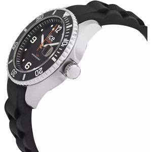 Ice Watch ICE steel - Black forever 020360 Horloge - Siliconen - Zwart - Ø 35 mm