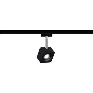Paulmann URail Cube LED-spot - railverlichtung - zwart mat - 2700K - Metaal/kunststof - dimbaar -