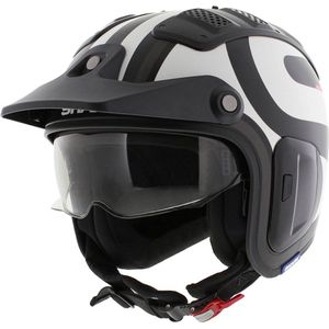 Shark X-Drak 2 Trial Helm Thrust-R mat zwart wit antraciet XS - Motorhelm Scooterhelm