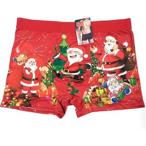Kerst boxershort kerstcadeau heren ondergoed mannen boxershort rood maat XL/XXL
