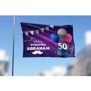 Abraham 50 Vlag 80x120cm