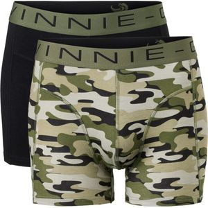 Vinnie-G Boxershorts 2-pack Black/Army Green Combo - Maat XXL - Heren Onderbroeken Zwart/Legerprint- Geen irritante Labels - Katoen heren ondergoed