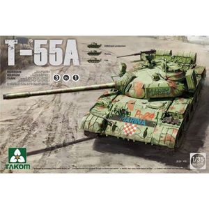 1:35 Takom 2056 Russian Medium Tank T-55A - 3 in 1 Plastic Modelbouwpakket