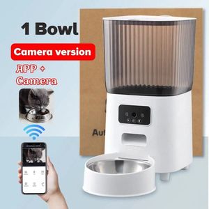 T&L Store® Automatische voerbak kat - Voerautomaat kat - Automatische voerbakken - 5L - Met Camera - 1 Bak