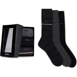 Hugo Boss BOSS giftbox 3P sokken stripe & basic multi - 40-46