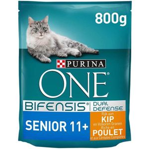 2x PURINA ONE BIFENSIS SENIOR 11+ - RIJK AAN KIP - 800gr