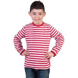 Rood/Wit Gestreept Shirt Kind - Maat 140