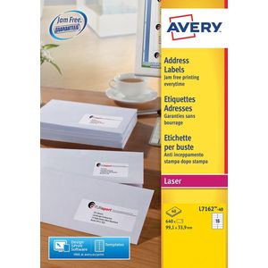 Avery L7162-40 adreslabels