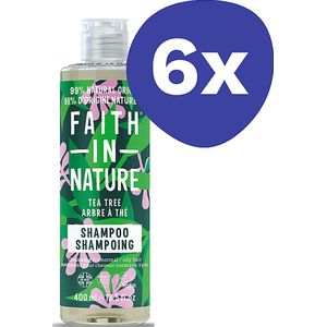 Faith in Nature Tea Tree Shampoo (normaal tot vet haar) (6x 400ml)