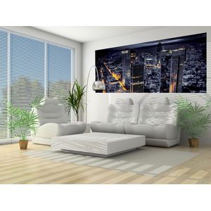 City Frankfurt Skyline Night Lights Photo Wallcovering