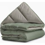 Sleeptime All-in one Omkeerbare Dekbed - Dekbed zonder Overtrek - 240x200 - Groen/Kaki