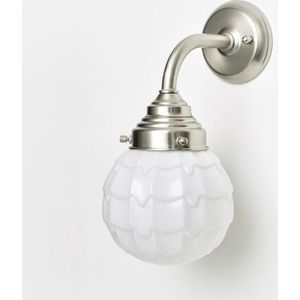 Wandlamp Artichoke Curve Matnikkel - Art Deco Trade