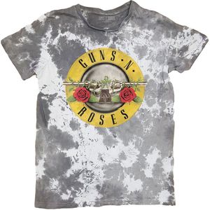 Guns N' Roses - Classic Logo Heren T-shirt - 2XL - Wit/Grijs