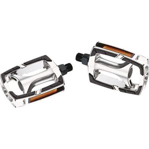 Ergotec Platformpedalen (628) 9/16 Inch Zilver