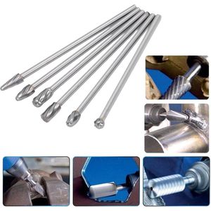 Cilinderkop Porting Kit 6 Stuks Cut Carbide Rotary Burr Set Verlengen voor Houtbewerking - Metaalsnijden Graveren - Polijsten Snijden van Boren .