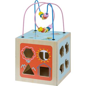 Teamson Kids Houten Activiteit Kubus - 4-in-1 - Baby Speelgoed - Kinderspeelgoed - Educatief Speelgoed