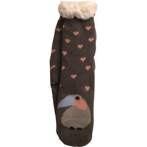Premium Kwaliteit Thermo Fleece Sokken - Gevoerde Huissokken - One Size - Unisex - Zwart