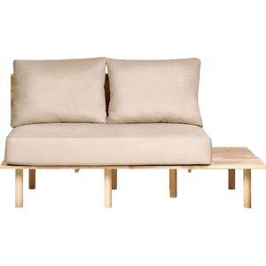 Tweezitsbank met tafel stof beige SALO