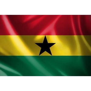 Ghanese Vlag XXL - 150 x 250CM - Stormvlag Ghana - Groot formaat