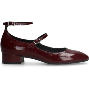 Manfield - Dames - Bordeaux rode lak leren Mary Jane pumps - Maat 40