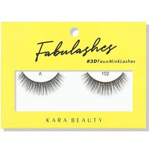 Kara Beauty - Fabulashes - 3D - Faux Mink - Lashes - A102 - Nepwimpers - 10 g