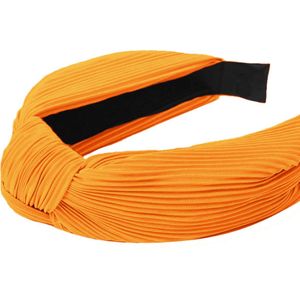 Geplisseerde Diadeem - Oranje | Haarband | Polyester