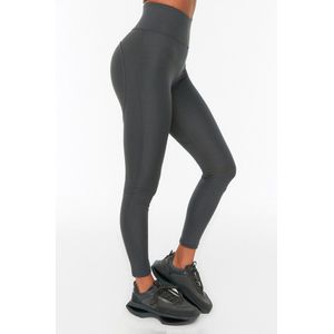 Trendyol 7/8 maat Hoge taille Mager Donker antraciet push-up lange sportlegging TWOAW21TA0030