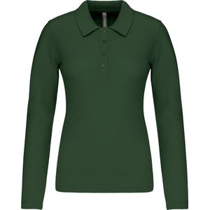 Kariban Piqué-damespolo lange mouwen K257 - Forest Green - L