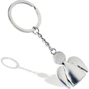 Sleutelhanger Beschermengel I Engelbewaarder Sleutelhanger I Sleutelhouder I RVS I Zilver