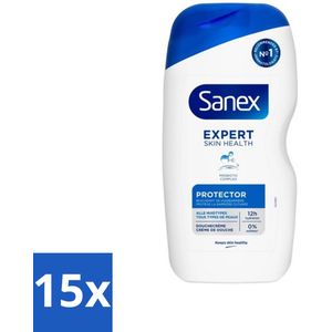 Sanex - Deskundige Huidgezondheid - Douchecrème - Beschermend - Alle Huidtypes - 400 ml - Bulkverpakking - 15 stuks