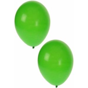 Bellatio Decorations ballonnen - 10 stuks - groen - 27 cm - helium of lucht