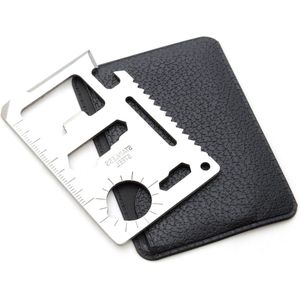 Multifunctioneel survial tool in compact creditcardformaat - Zaag, mes, flesopener en meer