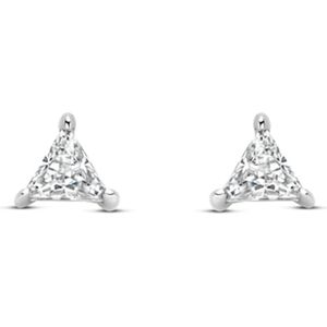 Zilver Gerhodineerd Oorknoppen Zirkonia 4 Mm 1339719