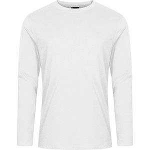 Wit t-shirt lange mouwen merk Promodoro maat 5XL